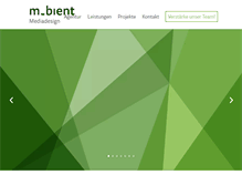 Tablet Screenshot of m-bient.de